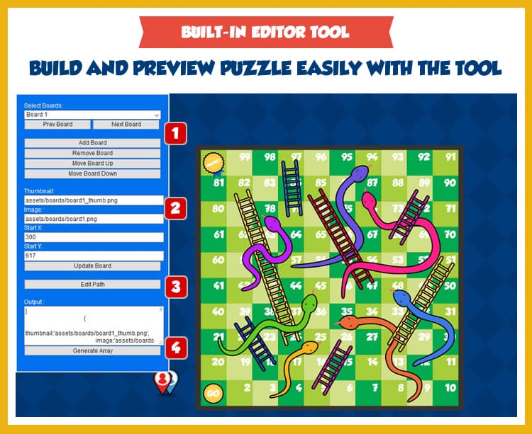 Snakes and Ladders - HTML5 Game - 1