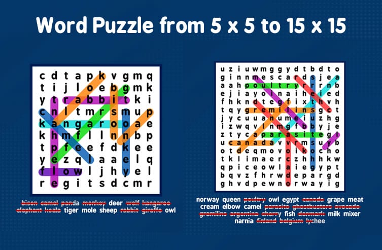 Word Search - HTML5 Game - 1