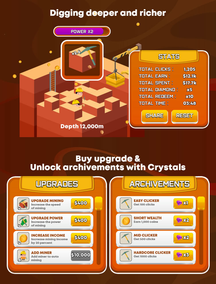 Dig Dig Clicker - HTML5 Game