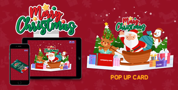 Merry Christmas (Pop Up Card) HTML5 Canvas - Image 2